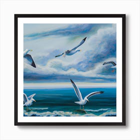 Blue Skies Over Blue Waters Art Print