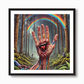 Rainbow Hand Art Print