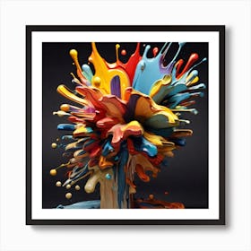 Splatter Painting Art Print