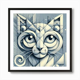 Starbrick City Cat Art Print