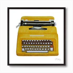 Yellow Typewriter Affiche