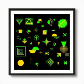 Abstract Geometric Shapes 1 Art Print