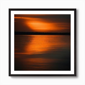 Sunset Over Lake Michigan Art Print