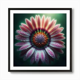 Daisy With Water Droplets 1 Art Print