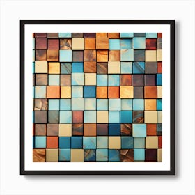 Abstract Tile Wall Background Art Print