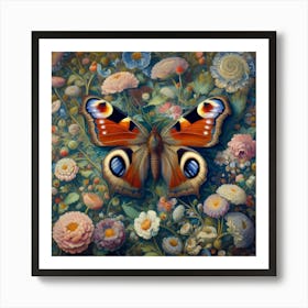 Peacock Butterfly 4 Art Print