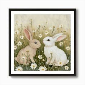 Bunnies Fairycore Painting 5 Art Print