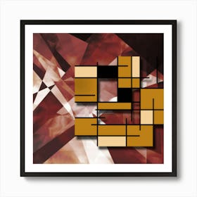 Squares And Triangles Art Print