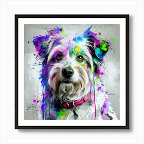 Splatter Dog Art Print