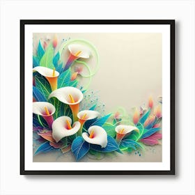 Abstract Floral Calla Lily Art Print