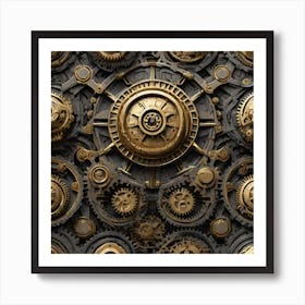 Steampunk Background 7 Art Print