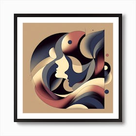 Abstract Letter C Art Print