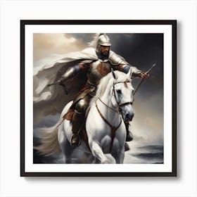 Knight On Horseback 4 Art Print