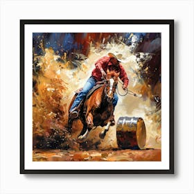 Rodeo Rider Art Print