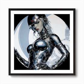 Cyborg Woman 2 Art Print