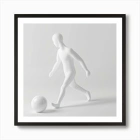 Man Kicking A Ball 2 Art Print