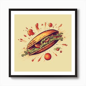 Taco Illustration Art Print