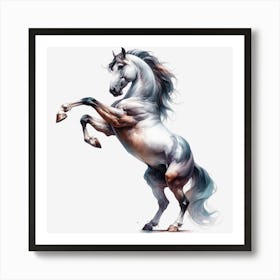 Horse Standing On Hind Legs Art Print