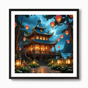 Chinese Lanterns Art Print