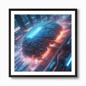 Futuristic Brain 43 Art Print