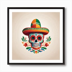 Day Of The Dead Skull 87 Art Print