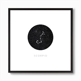 Scorpio Constellation Square Art Print