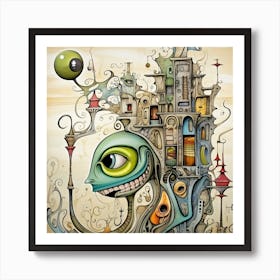 Abstract Fractal Cityg Art Print