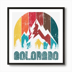 Retro Colorado Women And Kids Art Print