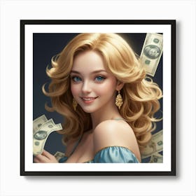 Albedobase Xl Realistic Image Featuring A Smiling Young Woman 0 (4) Art Print