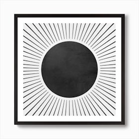 Geometric sun rays 1 Art Print
