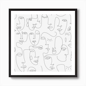 One Line Art Art Print