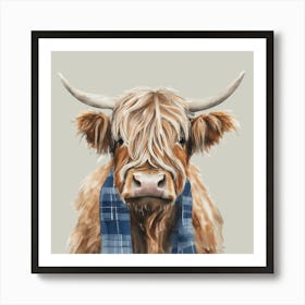 Gordan Highland Cow Final Flattened Plain Affiche