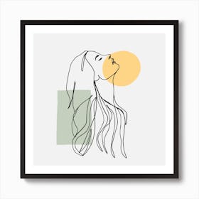 Woman Outline Art Print Art Print