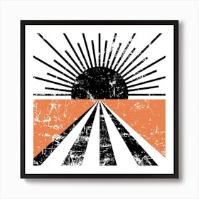 Vintage Sun Art Print