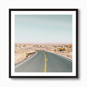 Desert Road Trip Square Art Print