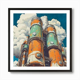 Industrial Skyline Art Print