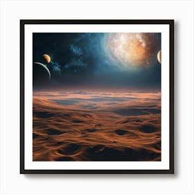 Planets In Space 6 Art Print