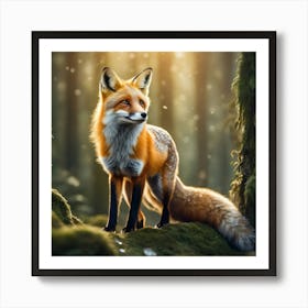 Fox In The Forest 65 Art Print