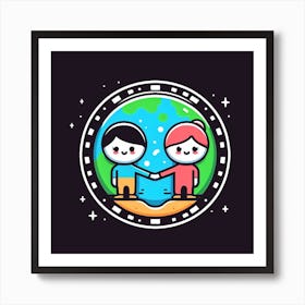 Couple Holding Hands Art Print