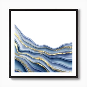 Sparkling Blue Agate Texture 03 Art Print