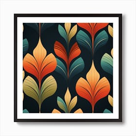 Abstract Floral Pattern 15 Art Print