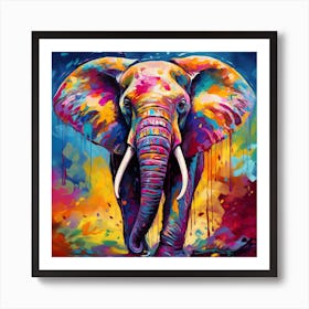 Elephant Painting 6 Art Print