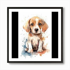 Beagle Puppy Painting Art Print