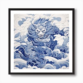 Thundercats Inspired Delft Tile Illustration 1 Affiche