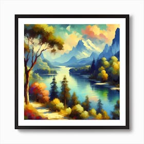 Landscape Painting 15 Art Print