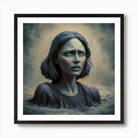 Cry woman Art Print