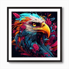 Colorful Eagle Art Print