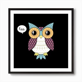Fancy Owl Art Print