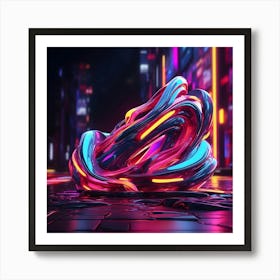 Abstract Art Neon Art Print