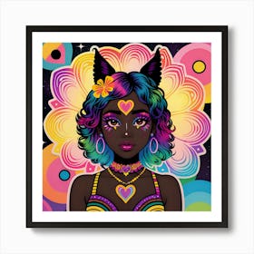 Psychedelic Girl 1 Art Print